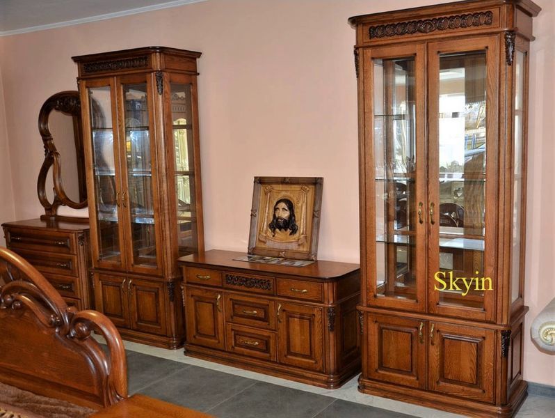 Вітальня Віконт з вітринами для посуду з дерева 10138 фото