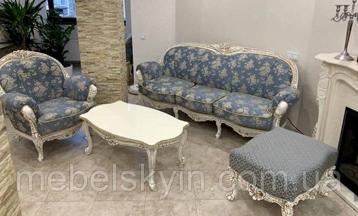 Диван с креслом Вероника и журнальный столик Барокко стиль 1421454991 фото