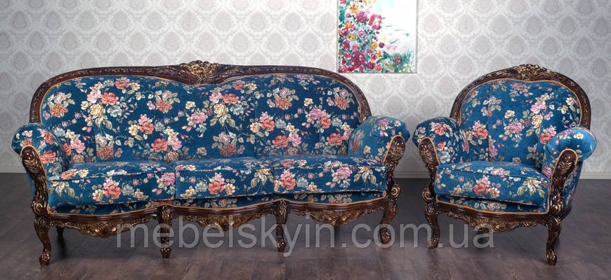 Диван с креслом Вероника и журнальный столик Барокко стиль 1421454991 фото