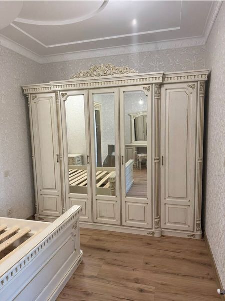 Ліжко двоспальне Ніколетта з тумбочками з масиву дуба 10448 фото