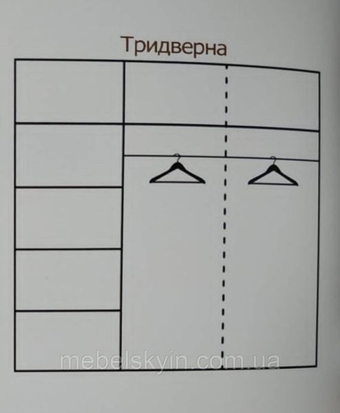 Шкаф трехдверный в спальню Артемида 2131187346 фото