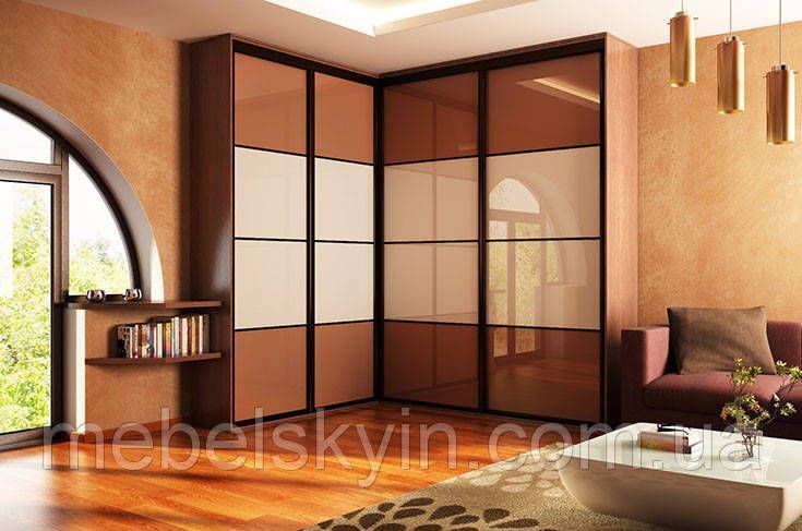 Шкаф купе 4х дверный, двери стекло лакобель комб.7/1 та 7/3 2202665900 фото