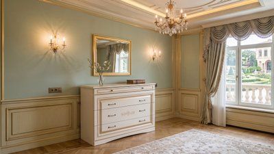 Классический комод Николь белое дерево с патиной 1246532686 фото