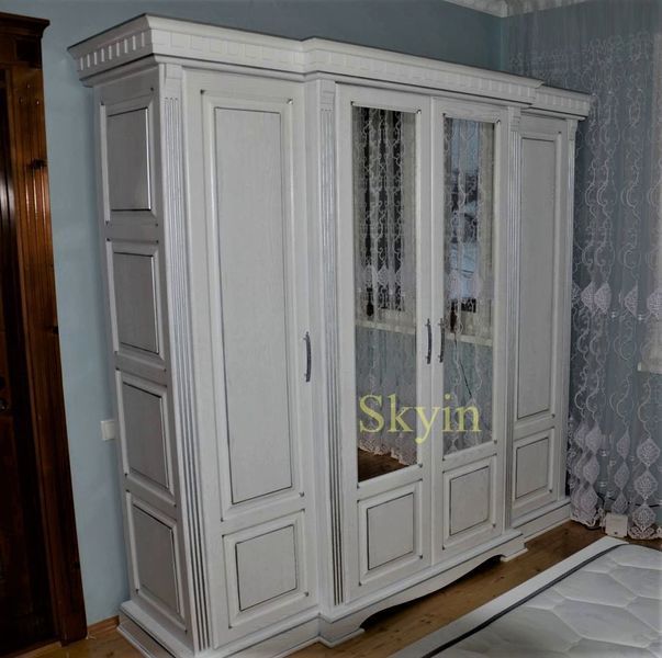 Класична шафа для одягу Стелла з дерева дуб 10409 фото
