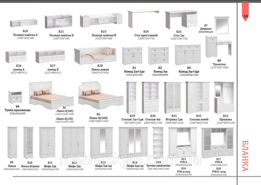 Меблі Бланка в дитячу кімнату для підлітка 1343939727 фото