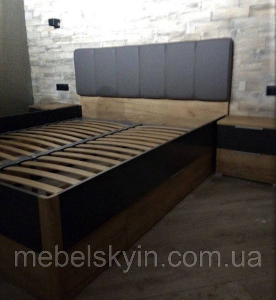 Двоспальне ліжко Рамона з м'яким узголів'ям та висувними шухлядами 1599467395 фото