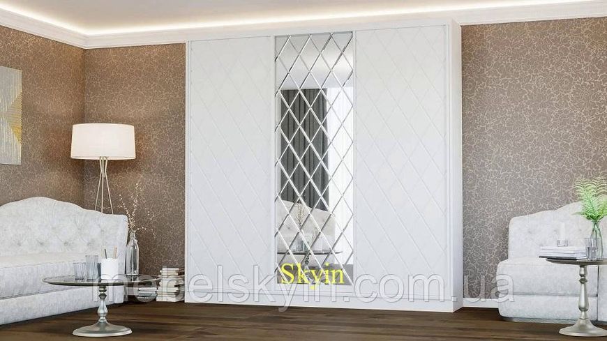 Эксклюзивные шкафы купе, зеркала с алмазной гравировкой Ромб 1726860251 фото