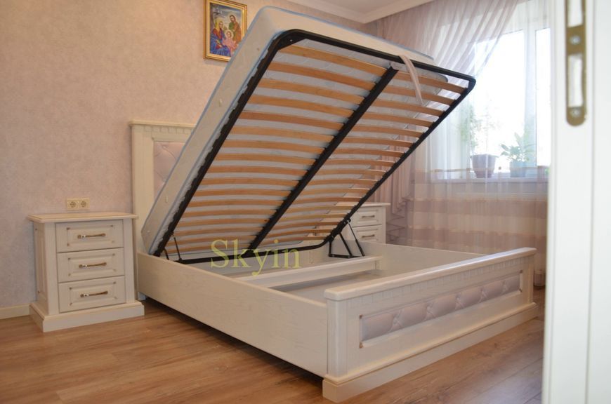 Кровать Монреаль из массива дуба 180x200 см с каретной стяжкой 10420 фото