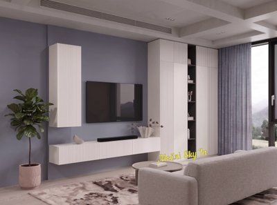 Модульна гостина Меган з тумбою тв, шафами та антресолями 10522 фото