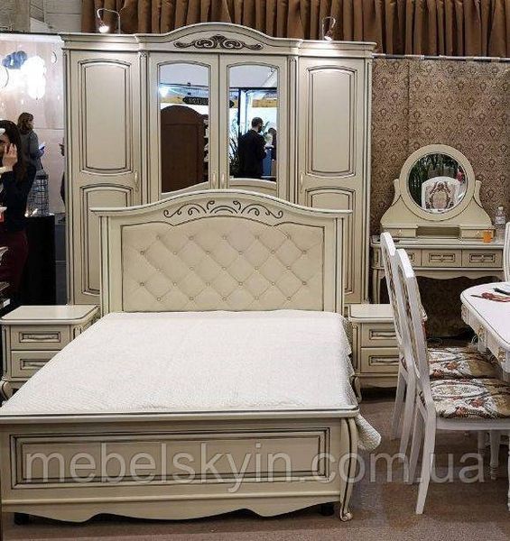 Деревянная двуспальная кровать Анна с каретной стяжкой 2155222771 фото