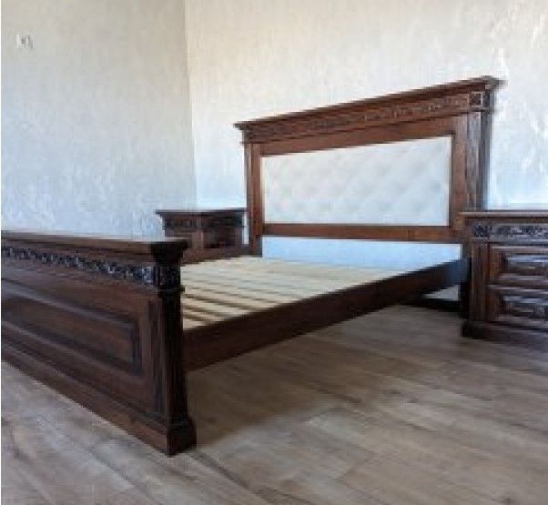 Дубовая кровать Корнелия с деревянным изголовьем 10174 фото