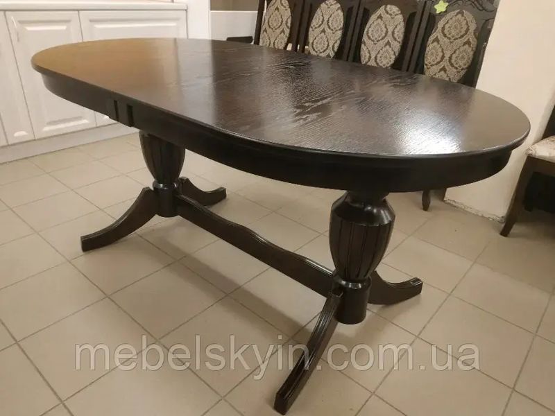 Круглий розкладний стіл Амфора зі стільцями з дерева 1718866850 фото