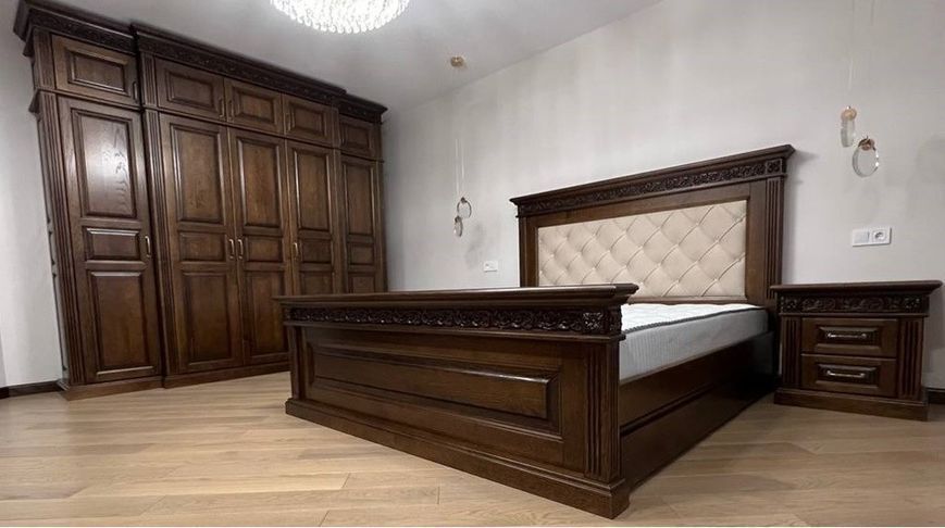 Дубовая кровать Корнелия с деревянным изголовьем 10174 фото