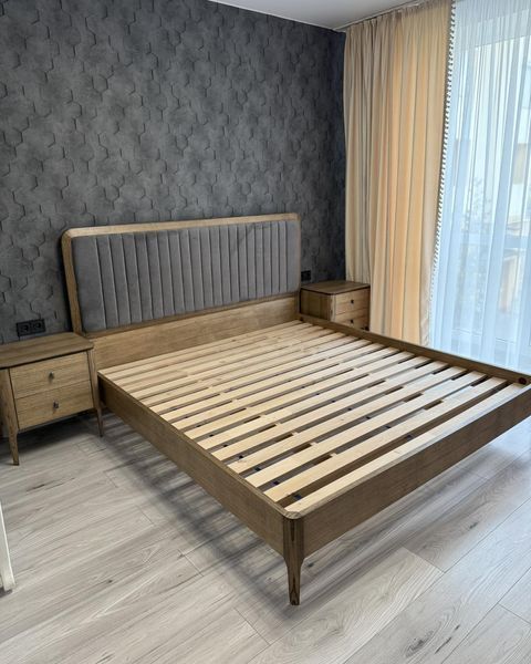 Двоспальне ліжко Глорія з натурального дерева скандинавський стиль 10226 фото