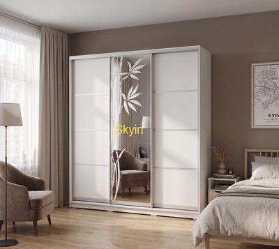 Шкаф купе на заказ, фасады дсп разделенные на 4 части, комб.7 1720541070 фото