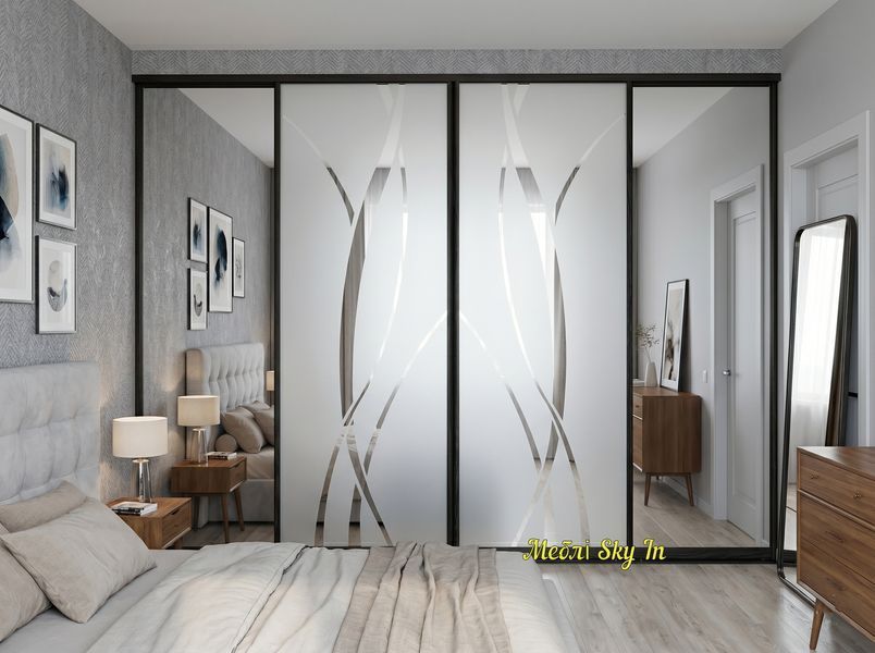 Шкаф купе на заказ, фасады дсп разделенные на 4 части, комб.7 1720541070 фото
