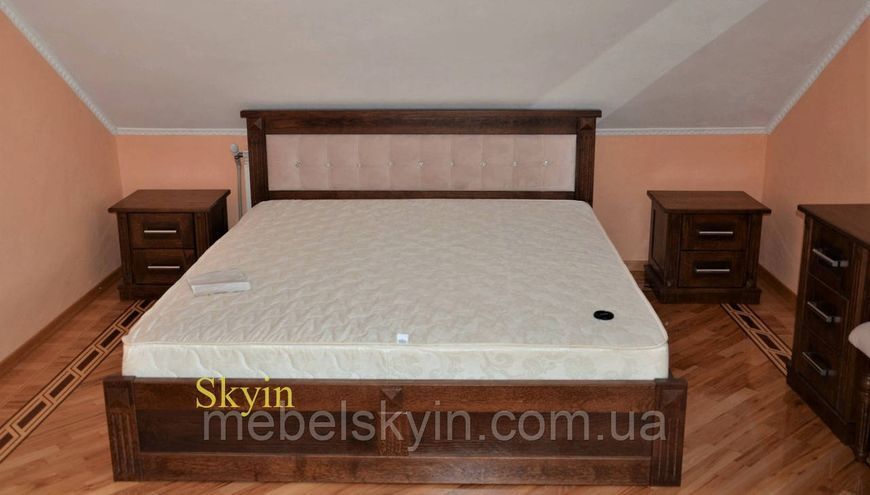Двуспальная кровать Хай тек массив дуба 1738542253 фото