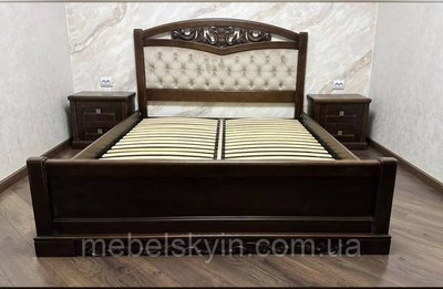 Двоспальне ліжко Артеміс з каретною стяжкою 2113565490 фото