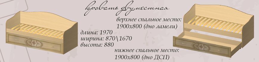 Детская с двухместной кроватью Василиса 1619209991 фото
