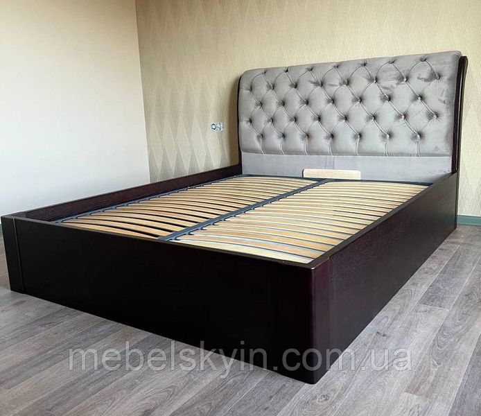 Кровать Тиффани с подъемным механизмом из массива ясеня, царги дерево 1228432600 фото