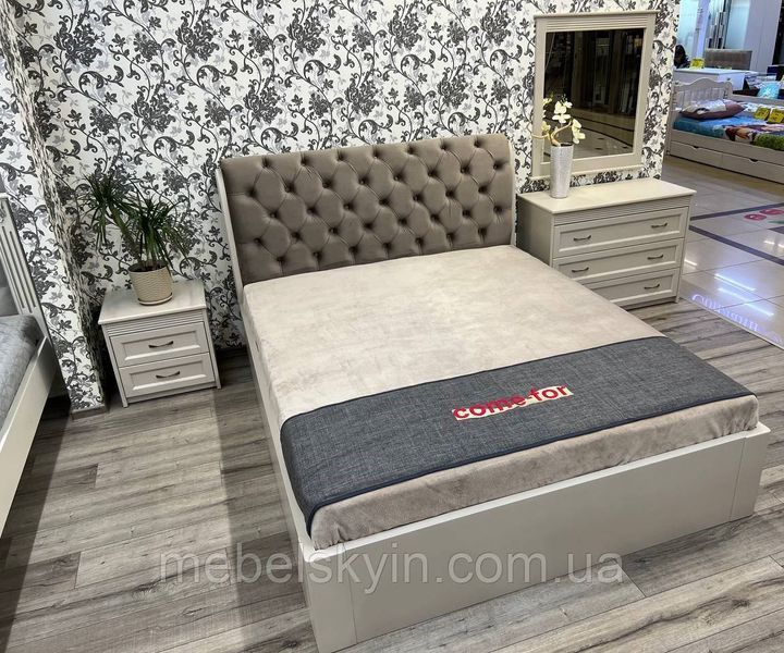 Кровать Тиффани с подъемным механизмом из массива ясеня, царги дерево 1228432600 фото