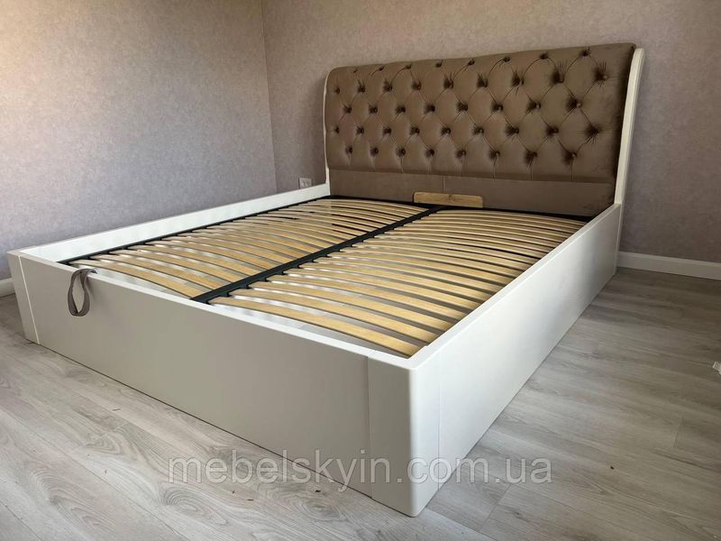 Кровать Тиффани с подъемным механизмом из массива ясеня, царги дерево 1228432600 фото