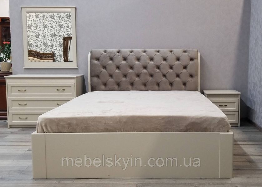 Кровать Тиффани с подъемным механизмом из массива ясеня, царги дерево 1228432600 фото