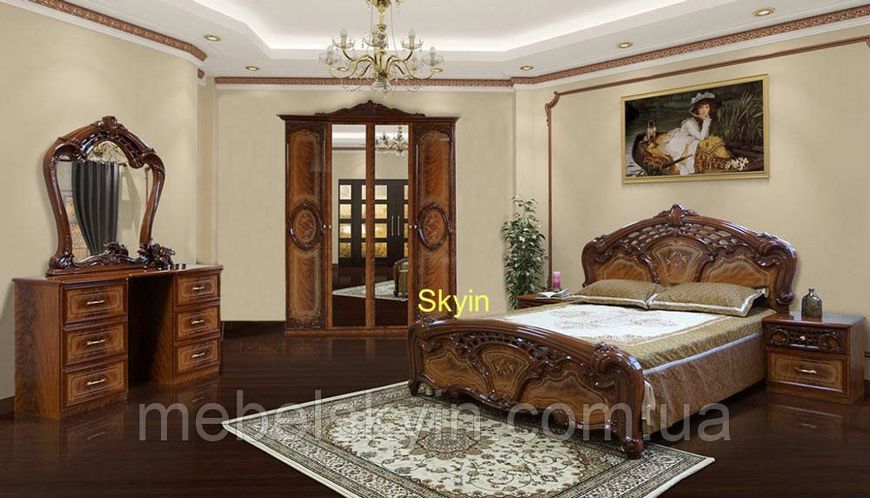 Класичне двоспальне ліжко Кармен Нова з художнім друком 1897225733 фото