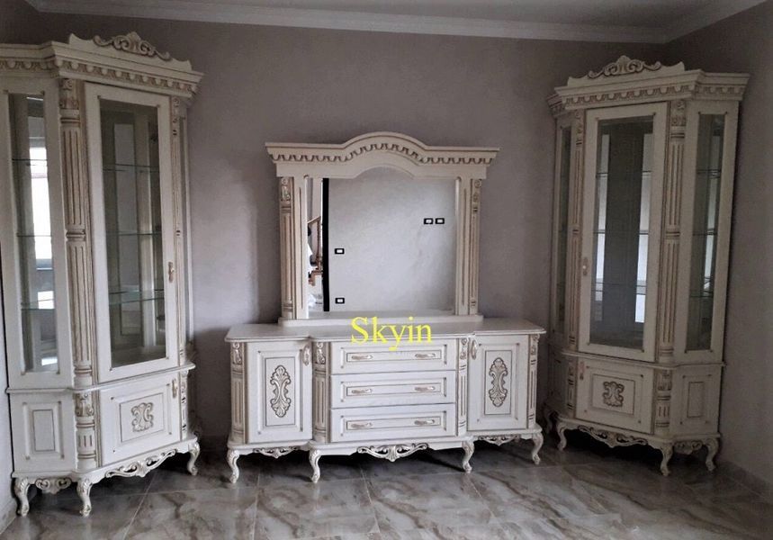 Стінка у вітальню Крістал з кутовими вітринами 10135 фото