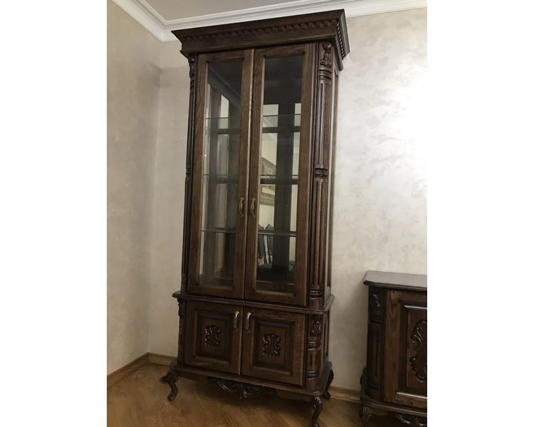 Біла стінка Крістал з дуба у стилі бароко 10136 фото