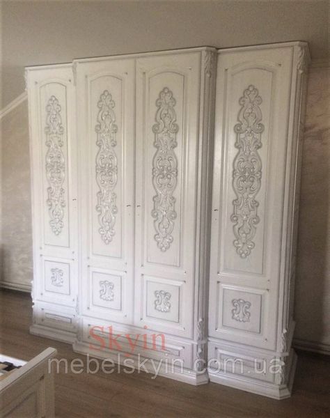Дубова гардеробна шафа для одягу Віка без різьблення 1741862354 фото
