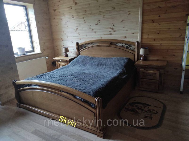 Ліжко Роксолана з дерева вільха 1759093515 фото