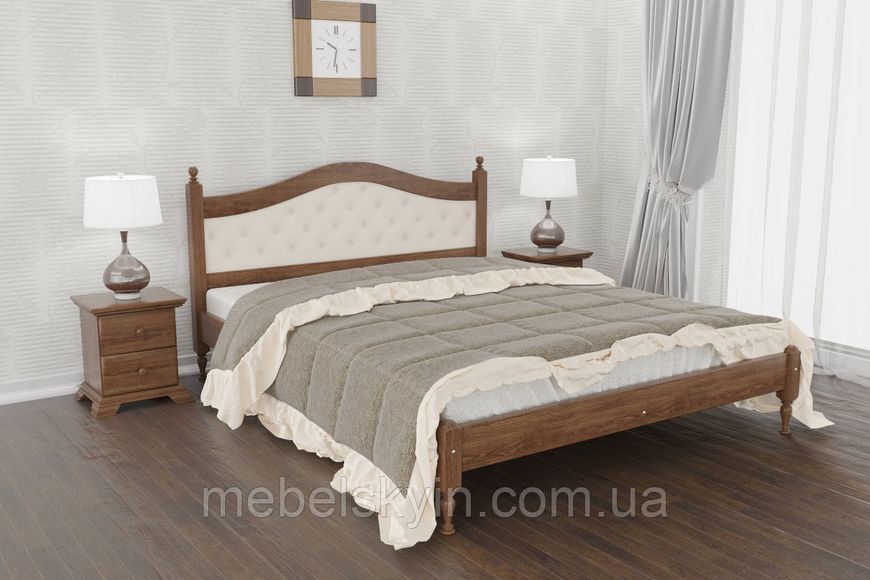 Двуспальная кровать СК Л-2232 из натурального дерева с ящиками 1729790480 фото